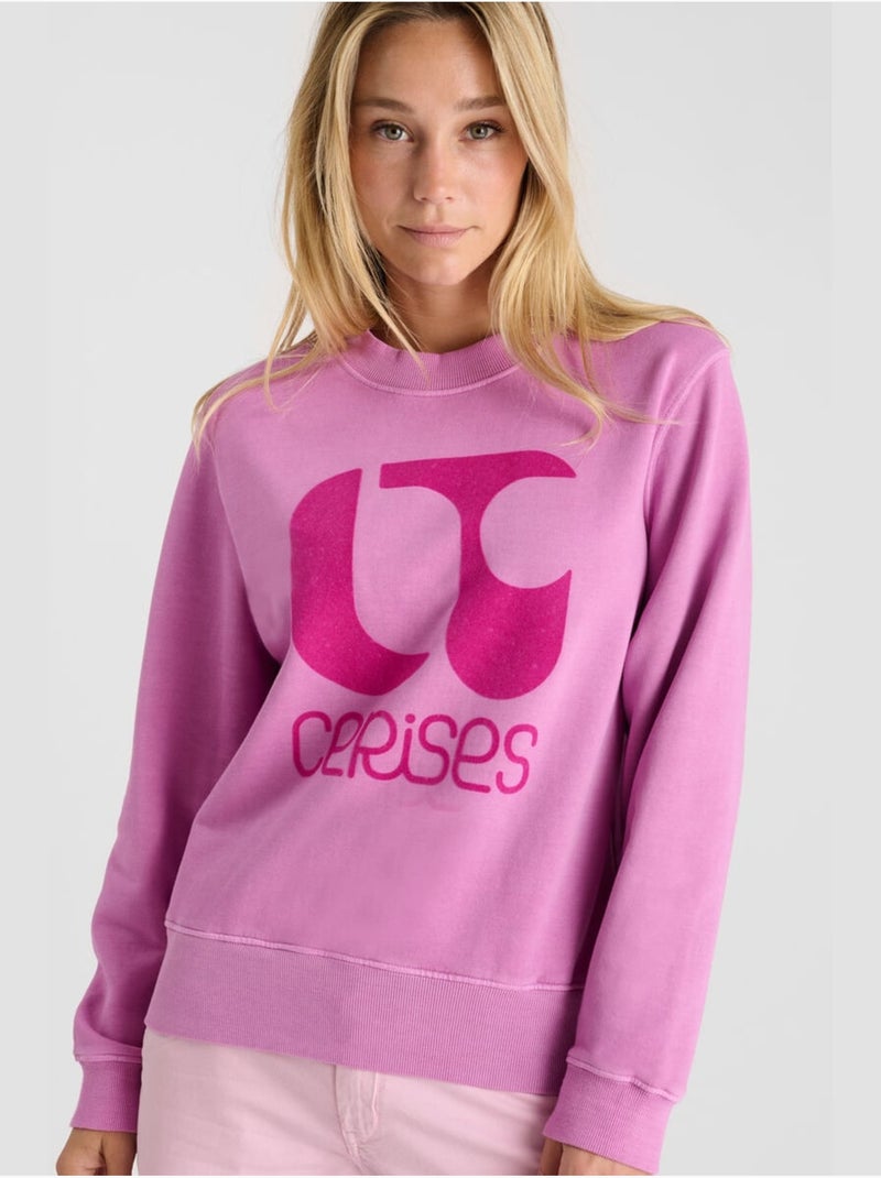 Sweat-shirt paolo 'le temps des cerises' Rose - Kiabi
