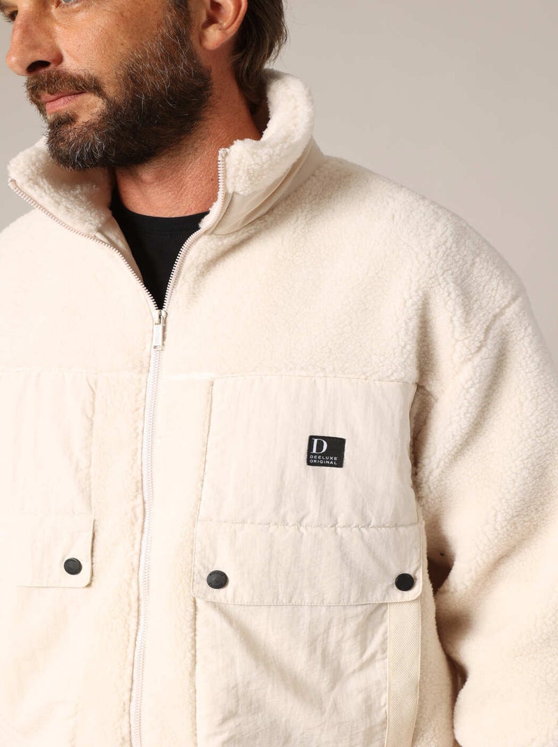Sweat-shirt polaire zippé 'Deeluxe' Ecru - Kiabi