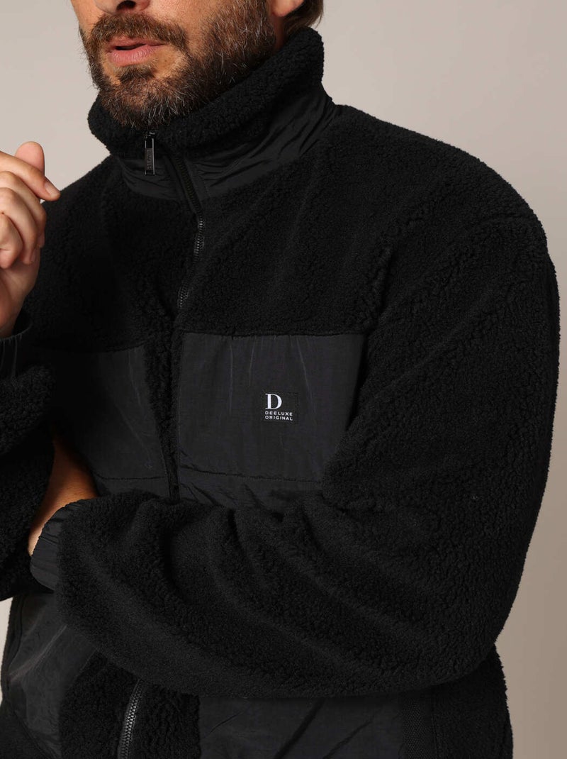 Sweat-shirt polaire zippé 'Deeluxe' Noir - Kiabi