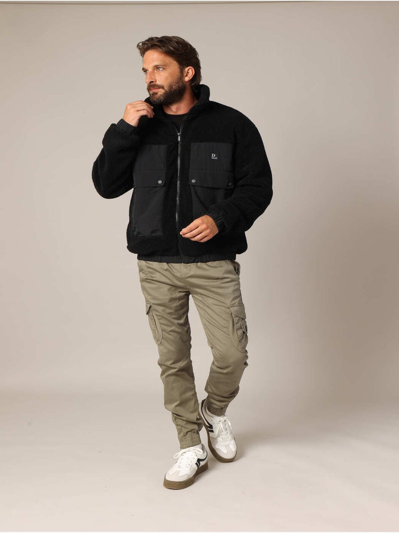 Sweat-shirt polaire zippé 'Deeluxe' Noir - Kiabi