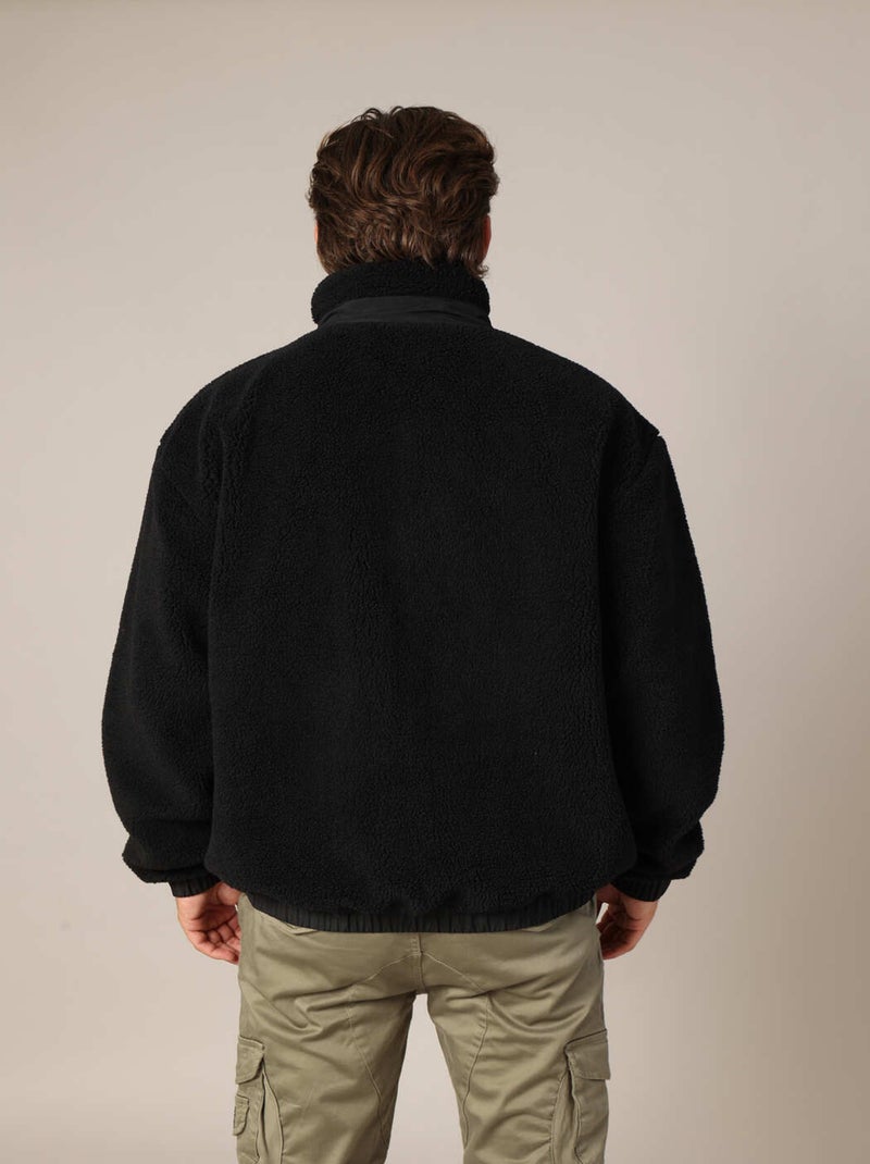 Sweat-shirt polaire zippé 'Deeluxe' Noir - Kiabi