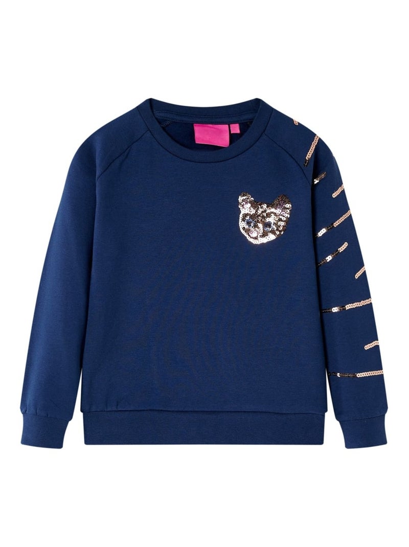 Sweat-shirt Pour Enfants Coton - VidaXL Bleu - Kiabi