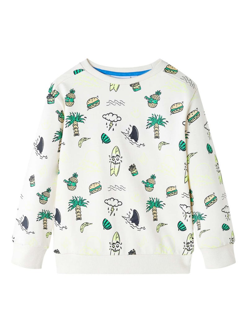 Sweat-shirt Pour Enfants Coton - VidaXL Crème - Kiabi
