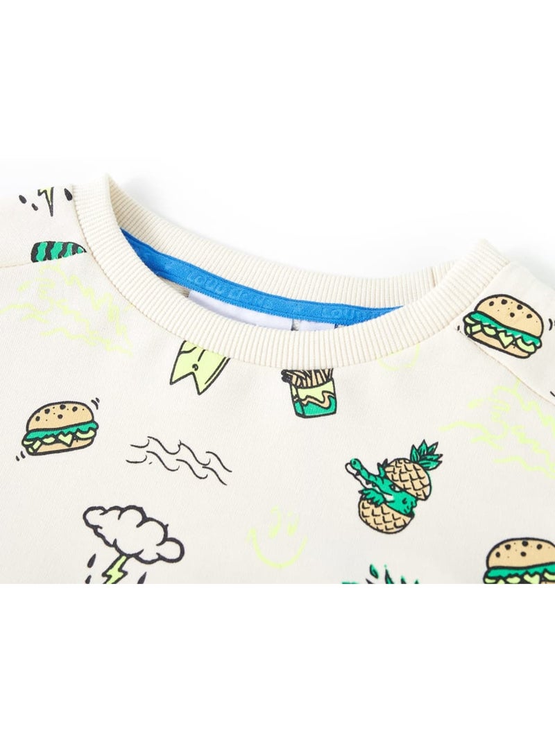 Sweat-shirt Pour Enfants Coton - VidaXL Crème - Kiabi