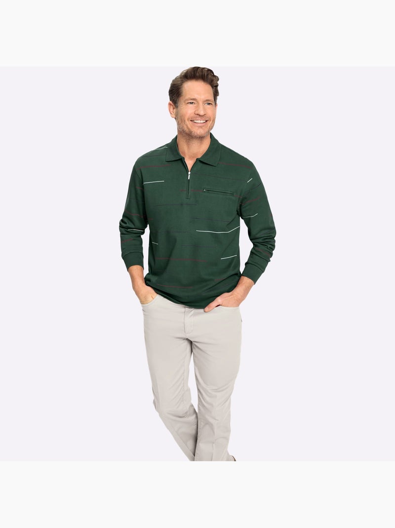 Sweat-shirt Qualité Chaude - Taille Standard - Witt Beige/Vert - Kiabi