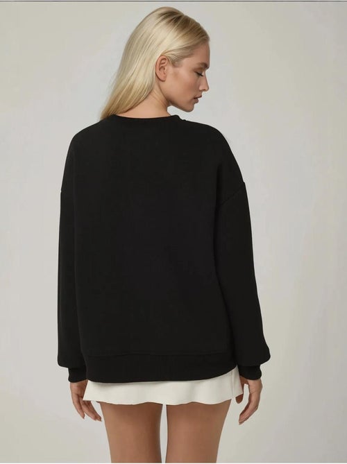 Sweat-shirt ras du cou brodé à motif animalier confortable hiccup - Kiabi