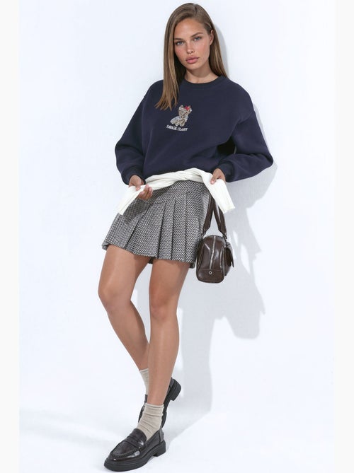Sweat-shirt ras du cou brodé hiccup - Kiabi Sweat-shirt ras du cou brodé hiccup - Kiabi