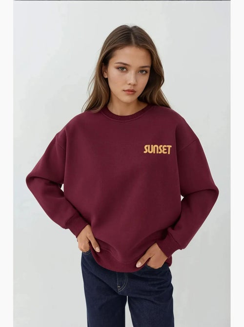 Sweat-shirt ras du cou brodé hiccup - Kiabi Sweat-shirt ras du cou brodé hiccup - Kiabi