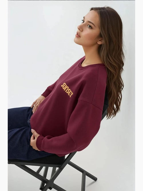 Sweat-shirt ras du cou brodé hiccup - Kiabi Sweat-shirt ras du cou brodé hiccup - Kiabi