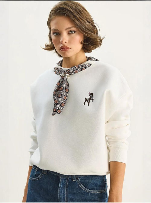 Sweat-shirt ras du cou brodé lucci - Kiabi Sweat-shirt ras du cou brodé lucci - Kiabi