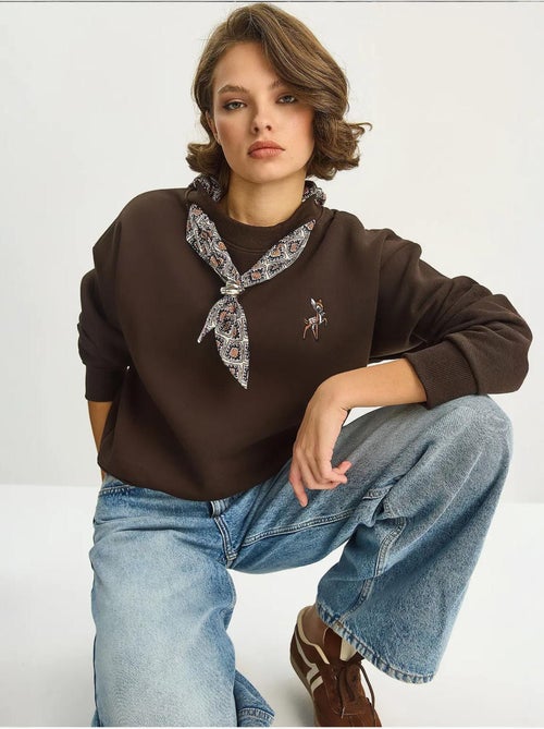 Sweat-shirt ras du cou brodé lucci - Kiabi Sweat-shirt ras du cou brodé lucci - Kiabi