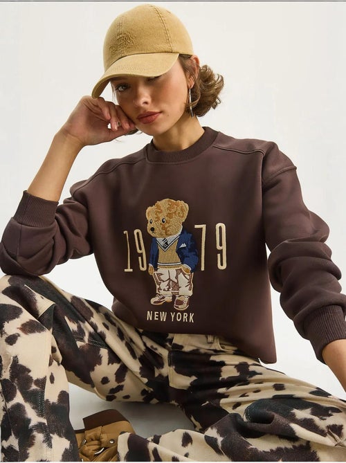 Sweat-shirt ras du cou imprimé coupe décontractée lucci - Kiabi Sweat-shirt ras du cou imprimé coupe décontractée lucci - Kiabi