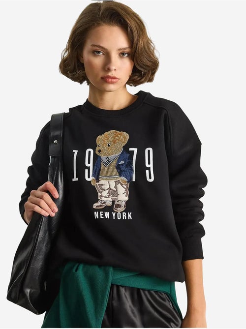 Sweat-shirt ras du cou imprimé coupe décontractée lucci - Kiabi Sweat-shirt ras du cou imprimé coupe décontractée lucci - Kiabi