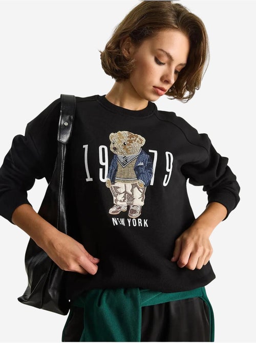 Sweat-shirt ras du cou imprimé coupe décontractée lucci - Kiabi Sweat-shirt ras du cou imprimé coupe décontractée lucci - Kiabi