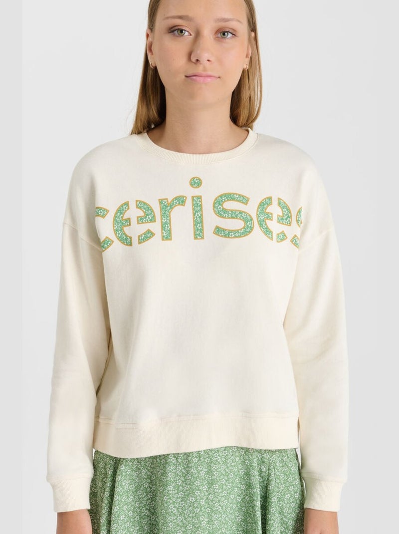 Sweat-Shirt RATAGI 'Le Temps Des Cerises' Beige - Kiabi