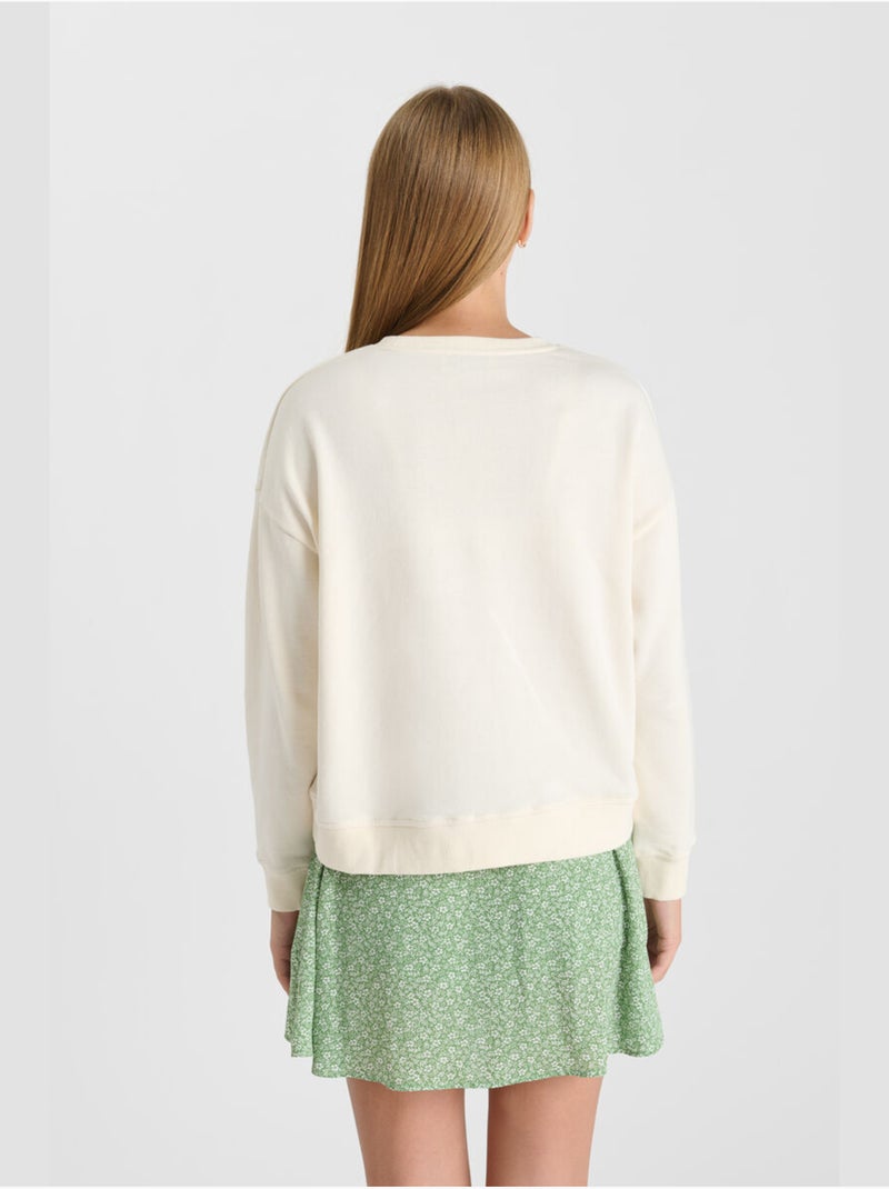 Sweat-shirt ratagi 'le temps des cerises' Beige - Kiabi