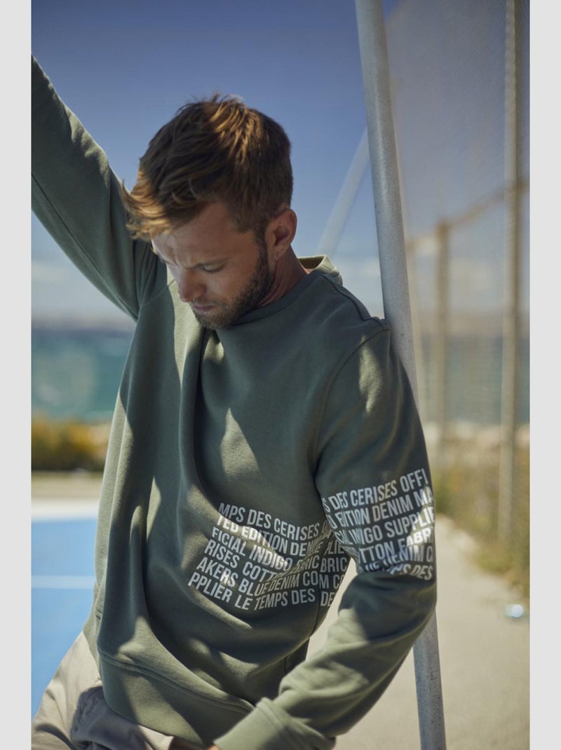 Sweat-Shirt RIOL 'Le Temps Des Cerises' Vert - Kiabi