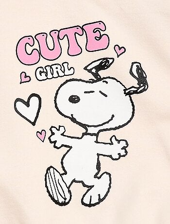 Sweat-shirt 'Snoopy' avec volants en broderies anglaises