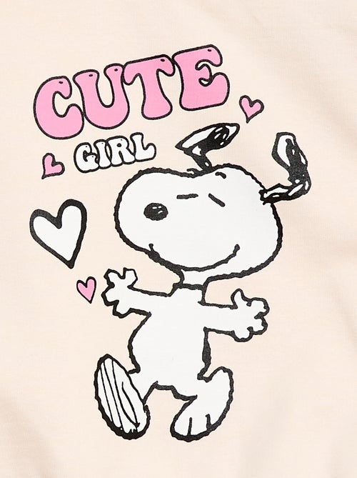 Sweat-shirt 'Snoopy' avec volants en broderies anglaises - Kiabi