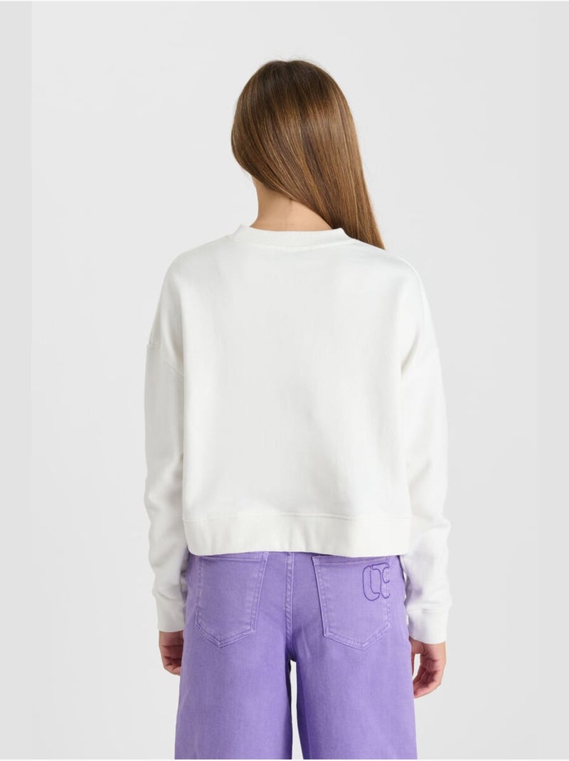 Sweat-shirt stephagi 'le temps des cerises' Blanc - Kiabi