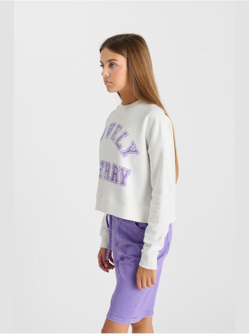 Sweat-shirt stephagi 'le temps des cerises' Blanc - Kiabi