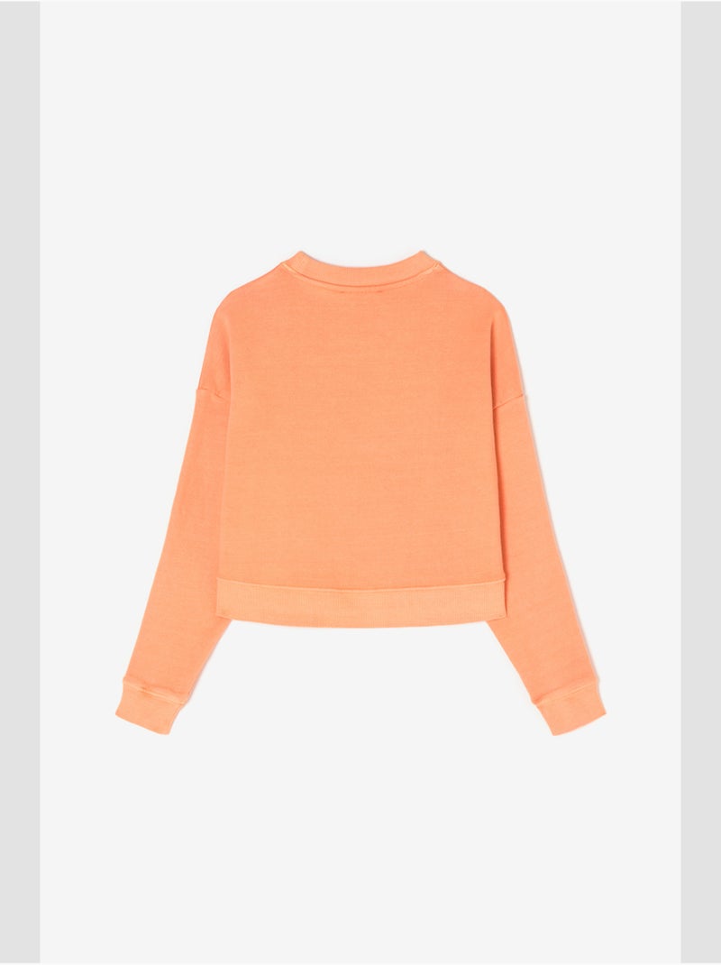 Sweat-shirt stephagi 'le temps des cerises' Orange - Kiabi