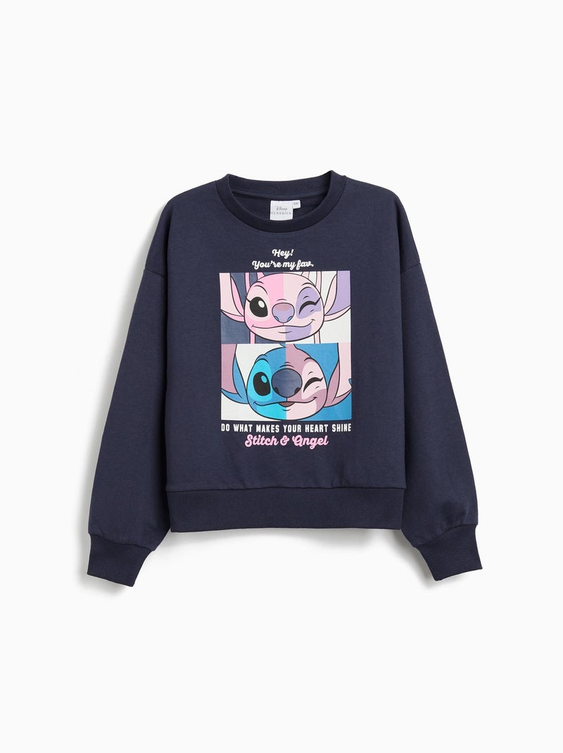 Sweat-shirt, Stitch and Angel MO Fashion Bleu - Kiabi