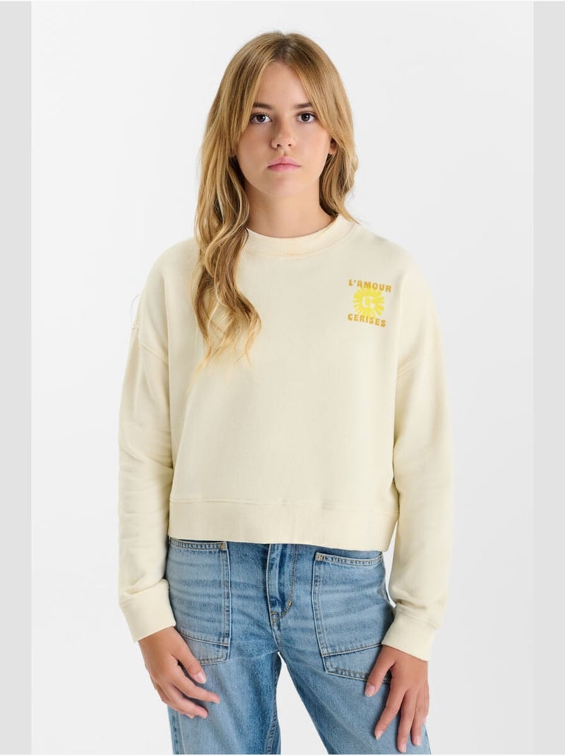 Sweat-Shirt SUNAGI 'Le Temps Des Cerises' Beige - Kiabi