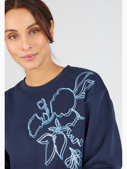 Sweat-shirt Thermolactyl en molleton - Damart - Kiabi