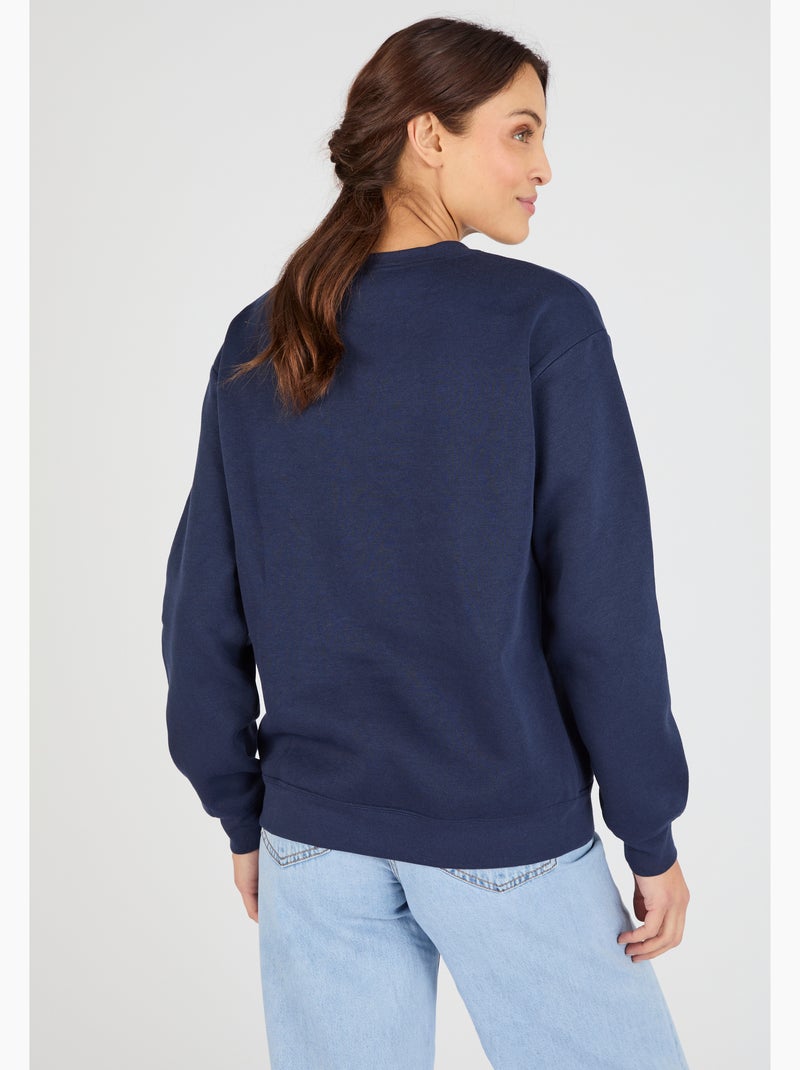 Sweat-shirt Thermolactyl en molleton - Damart Bleu - Kiabi