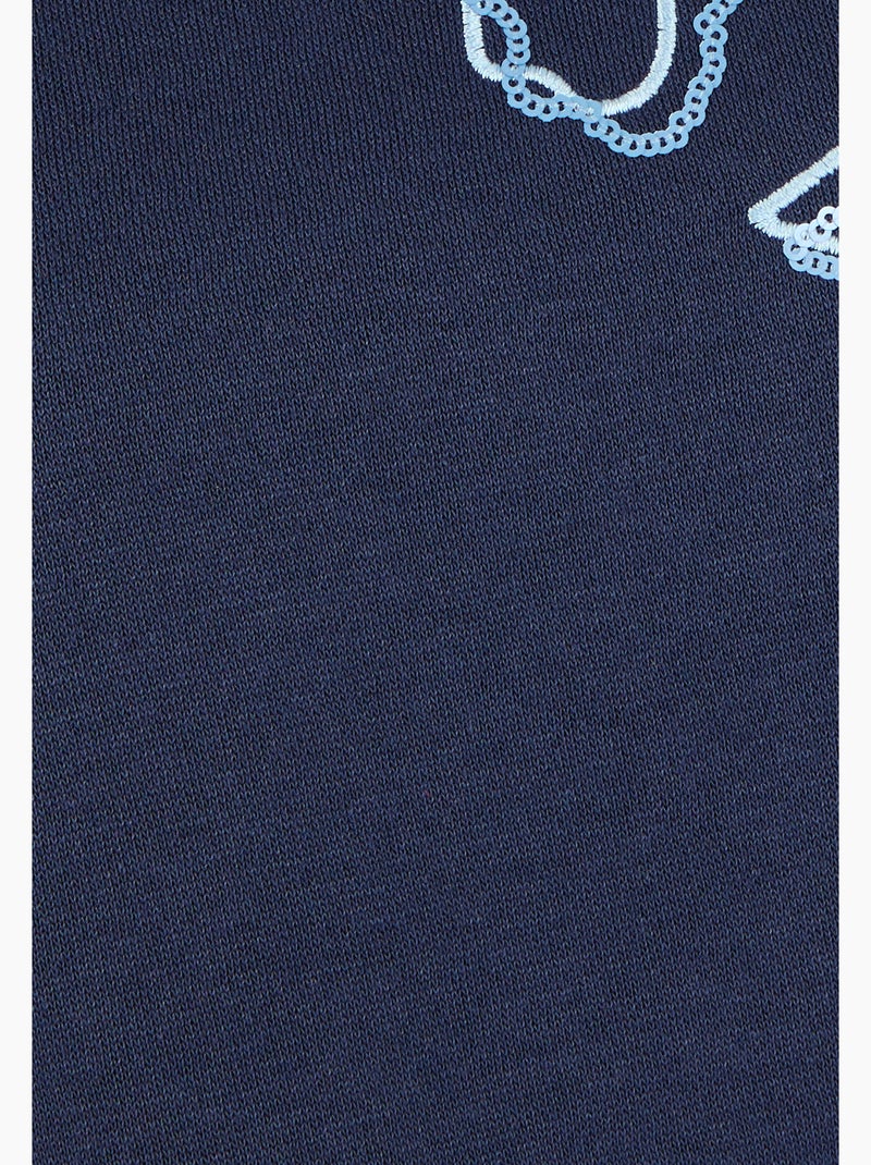 Sweat-shirt Thermolactyl en molleton - Damart Bleu - Kiabi