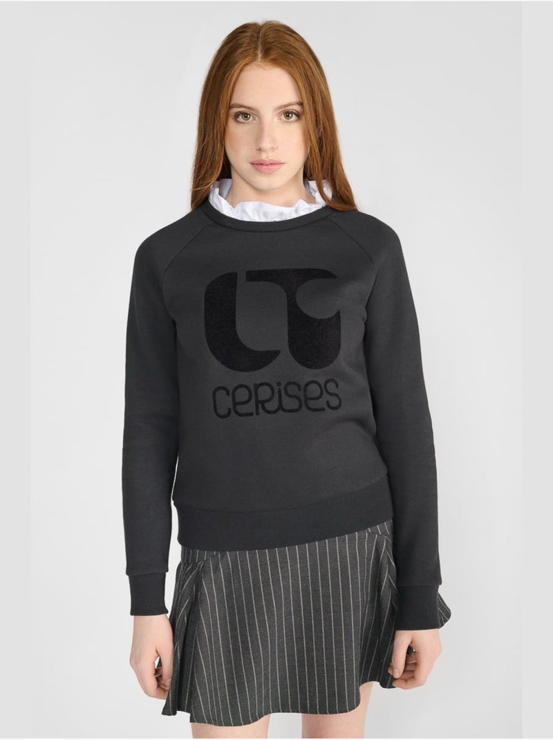 Sweat-shirt titagi 'le temps des cerises' Noir - Kiabi