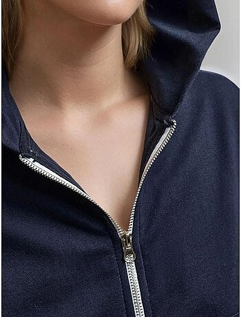 Sweat-shirt tricoté à capuche et fermeture éclair surdimensionné hiccup