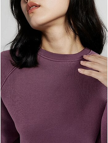 Sweat-shirt tricoté à col rond et manches longues avec détails élastiques busem