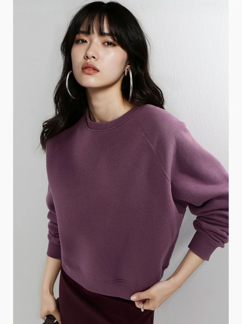 Sweat-shirt tricoté à col rond et manches longues avec détails élastiques busem - Kiabi
