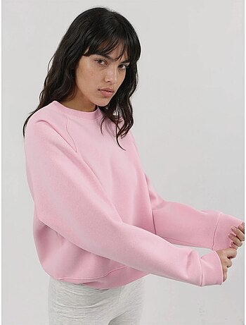 Sweat-shirt tricoté à col rond et manches longues avec détails élastiques busem