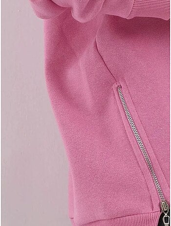 Sweat-shirt tricoté texturé à col ras du cou avec fermeture éclair hiccup
