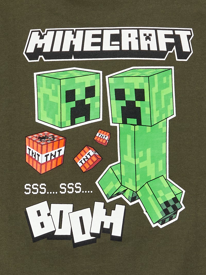 Sweat-shirt uni 'Minecraft' Vert - Kiabi