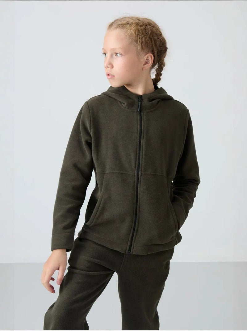 Sweat-shirt unisexe à capuche zippé pour jeunes tommy Sable - Kiabi