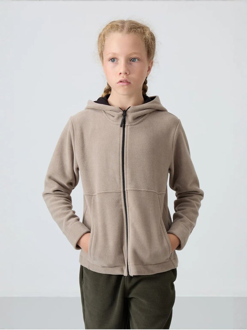 Sweat-shirt unisexe à capuche zippé pour jeunes tommy Sable - Kiabi