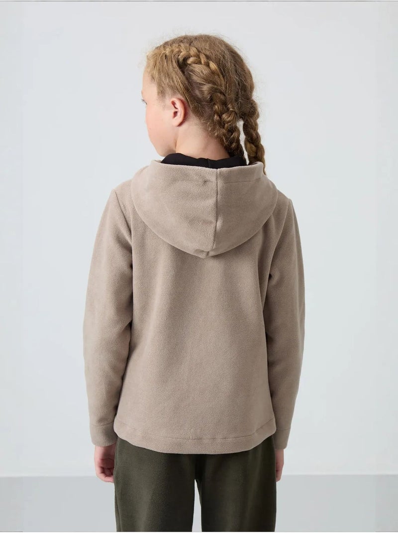 Sweat-shirt unisexe à capuche zippé pour jeunes tommy Sable - Kiabi