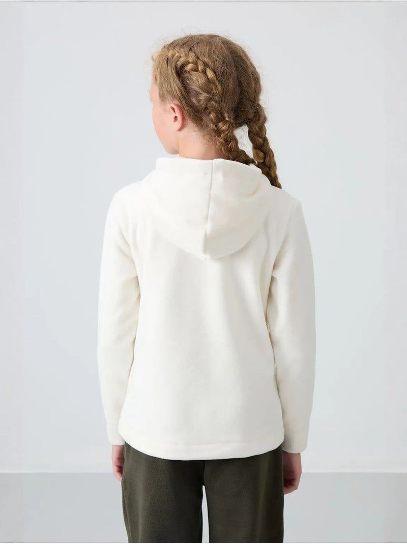 Sweat-shirt unisexe jeunesse à capuche zippé tommy Blanc cassé - Kiabi