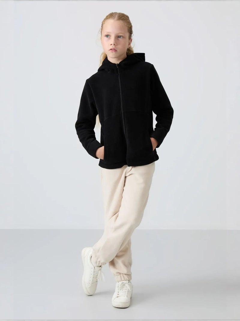 Sweat-shirt unisexe jeunesse à capuche zippé tommy Noir - Kiabi