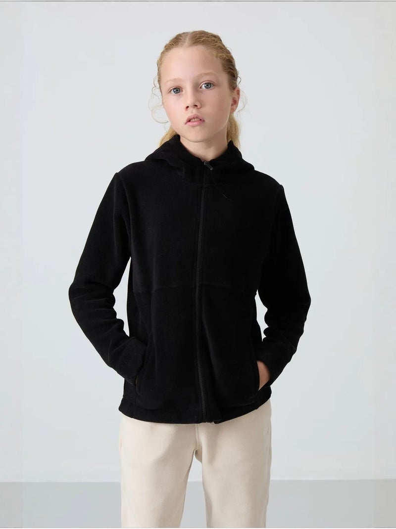 Sweat-shirt unisexe jeunesse à capuche zippé tommy Noir - Kiabi