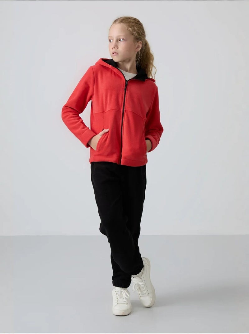 Sweat-shirt unisexe jeunesse à capuche zippé tommy Rouge - Kiabi