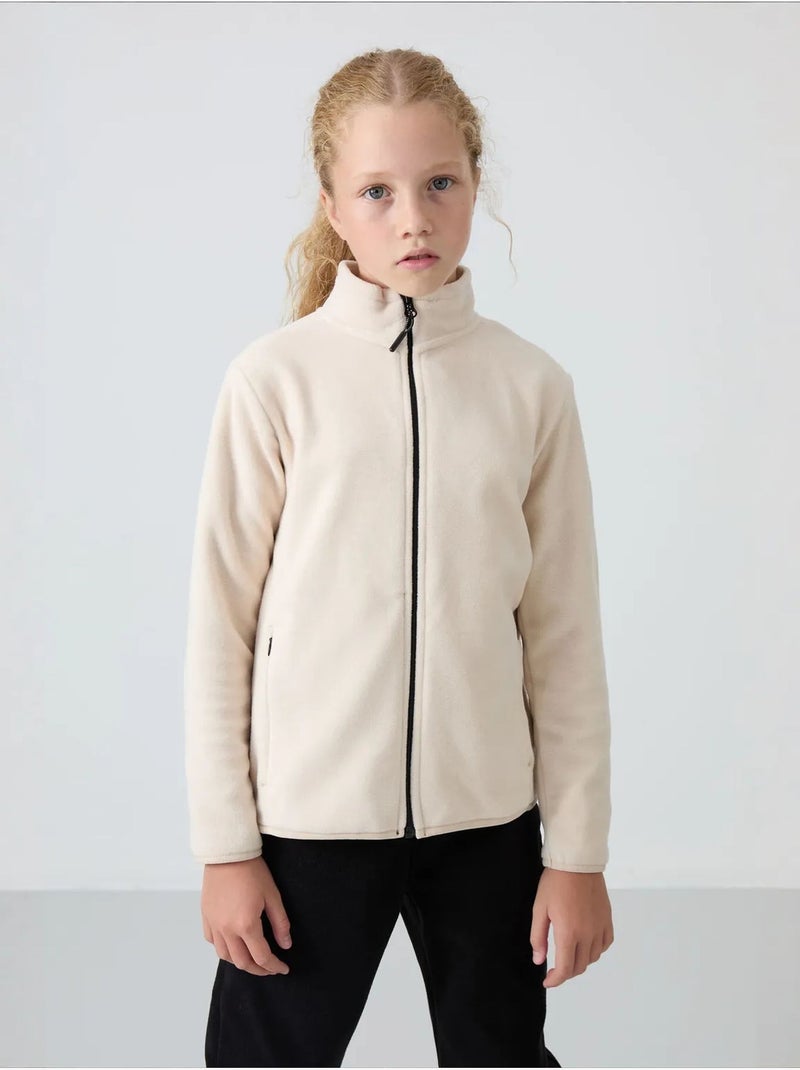 Sweat-shirt unisexe jeunesse à fermeture éclair tommy Crème - Kiabi