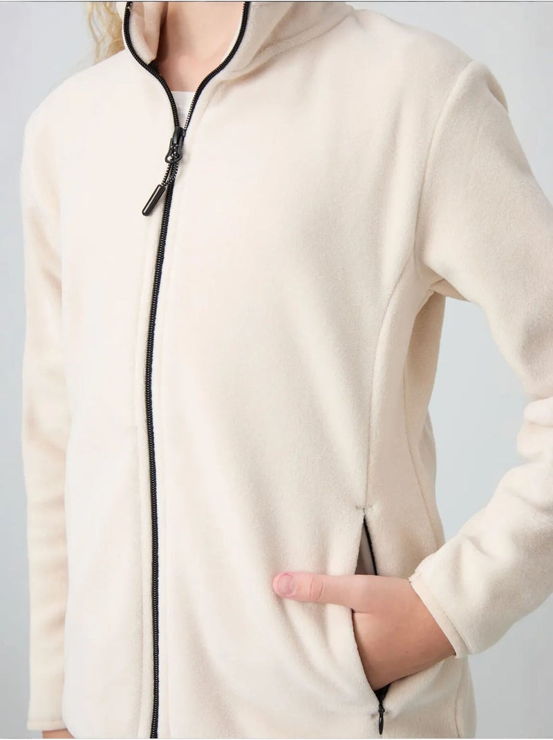 Sweat-shirt unisexe jeunesse à fermeture éclair tommy Crème - Kiabi
