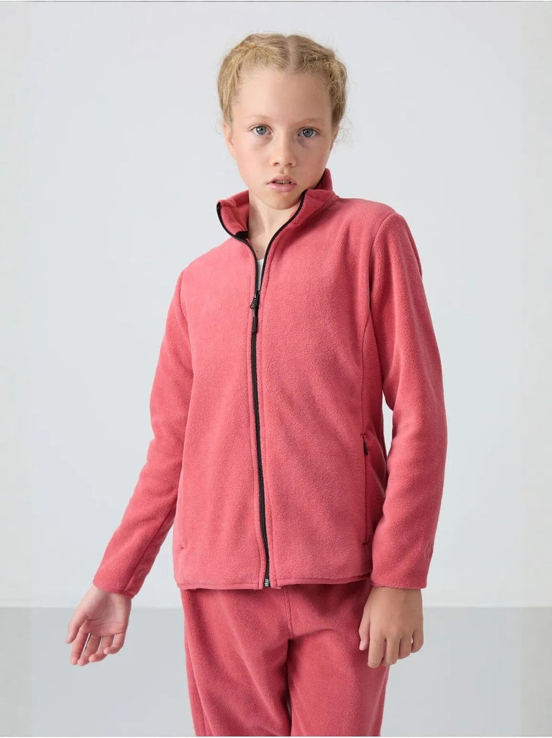 Sweat-shirt unisexe jeunesse à fermeture éclair tommy Vieux rose - Kiabi