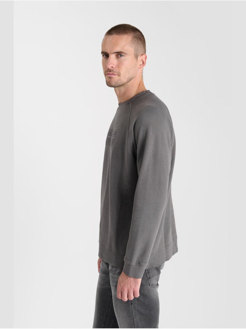 Sweat-shirt velabo 'le temps des cerises' Gris - Kiabi