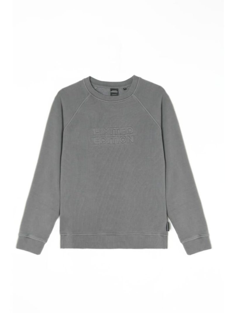 Sweat-shirt velabo 'le temps des cerises' Gris - Kiabi